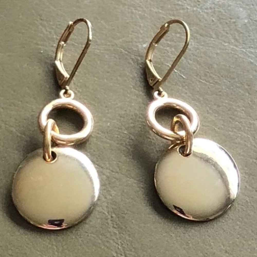 Gold look  pierced earrings